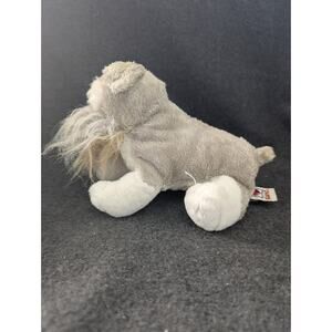 Ganz Webkinz Schnauzer Plush Puppy Dog Gray White Stuffed Animal Toy No Code